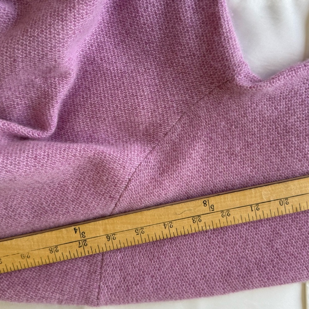 Vineyard Vines Classic Quarter-Zip 100 % Cashmere Sweater Large Lilac Pre-Owned - Picture 7 of 9